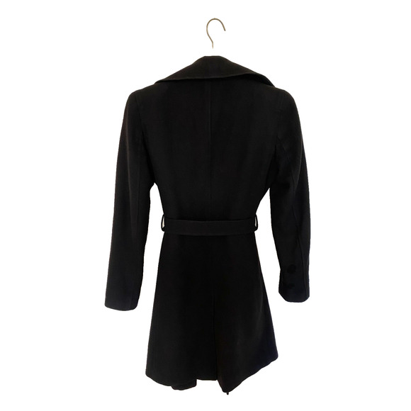 THE ROW Cashmere Belted Wrap Coat Black Sz 0 Quiet Luxury Designer USA - Picture 6 of 16